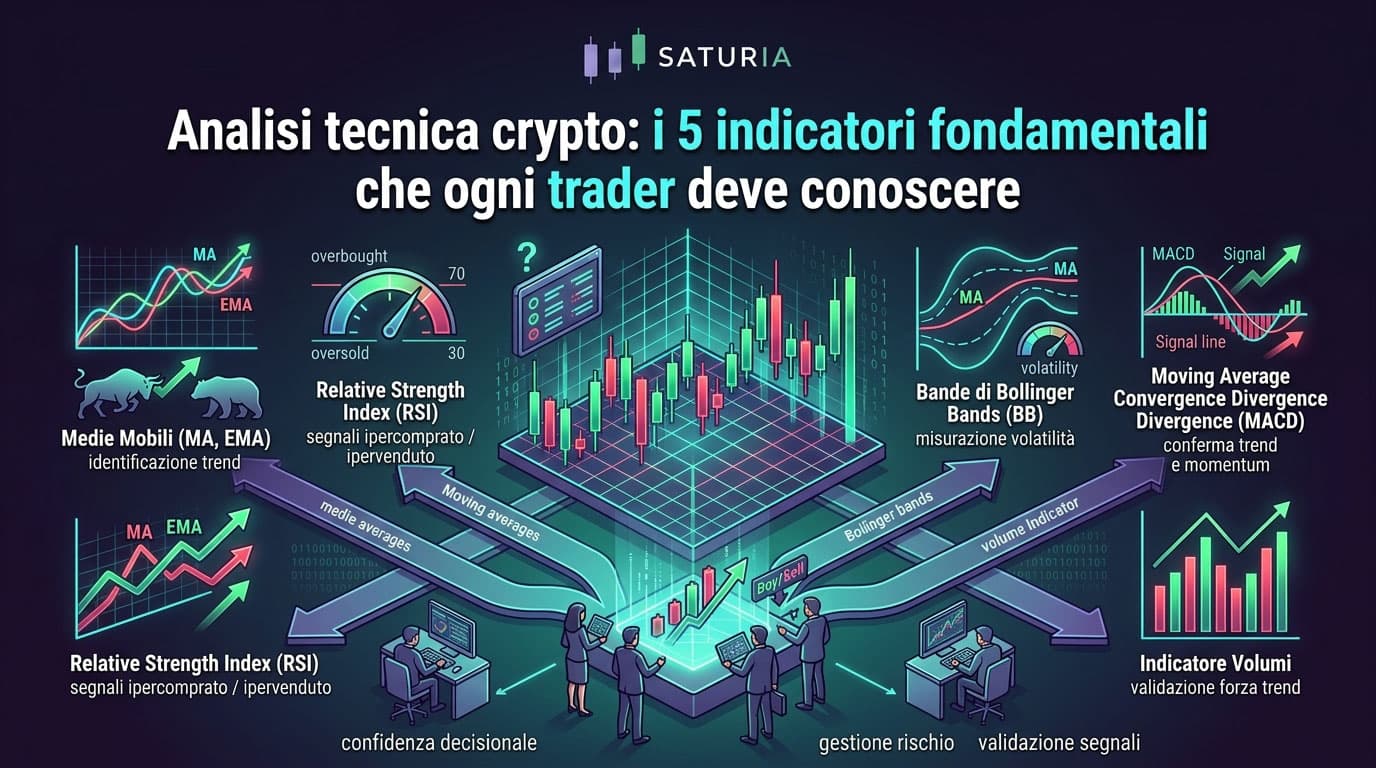 Indicatori di analisi tecnica sulla dashboard Saturia