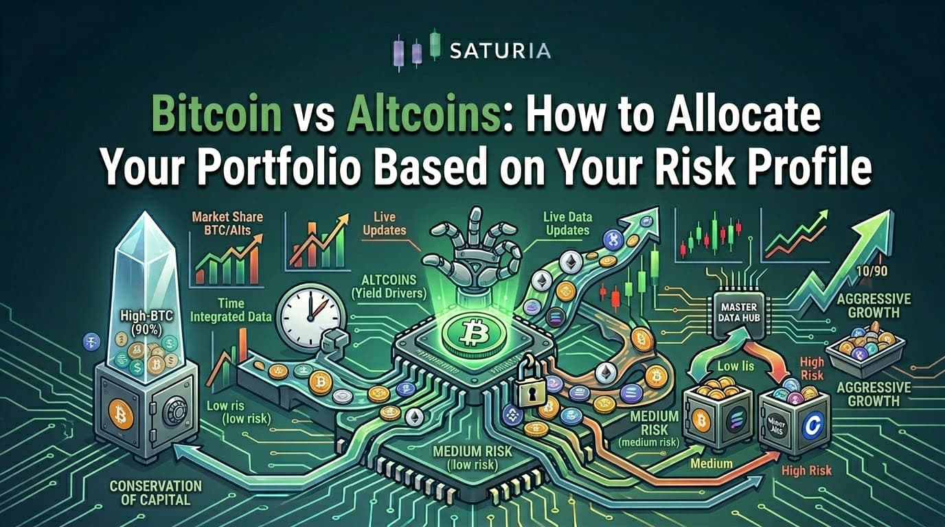 Bitcoin and Altcoin allocation on Saturia