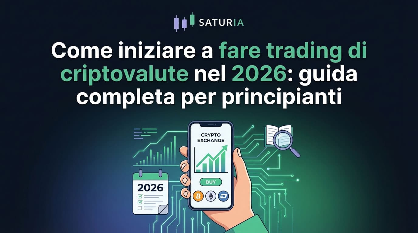 Dashboard Saturia per iniziare il trading di criptovalute