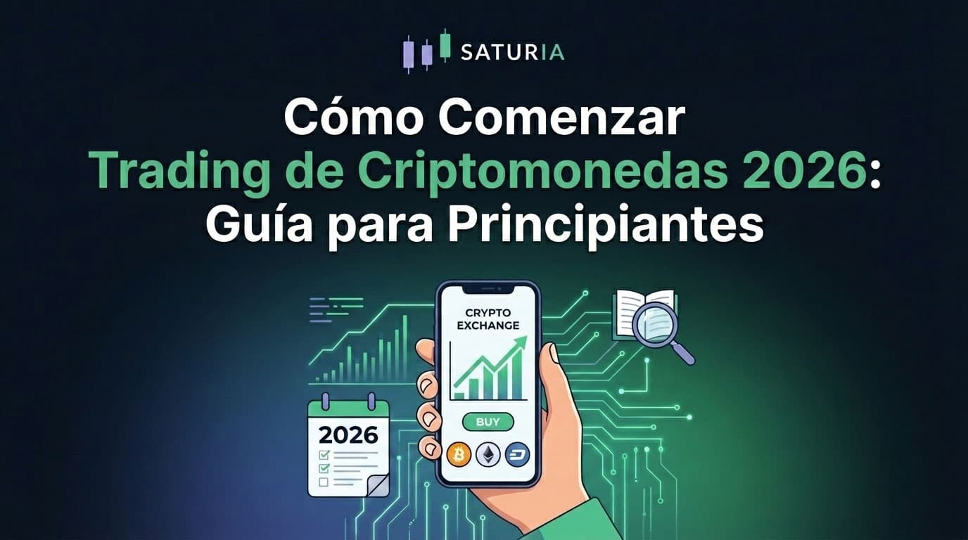 Dashboard Saturia para comenzar trading de criptomonedas