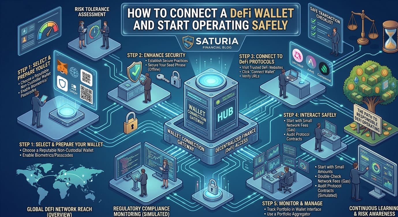 Conexión wallet DeFi en Saturia