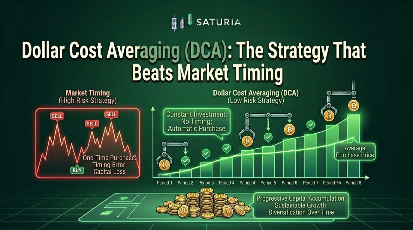 DCA strategy tracked on Saturia dashboard