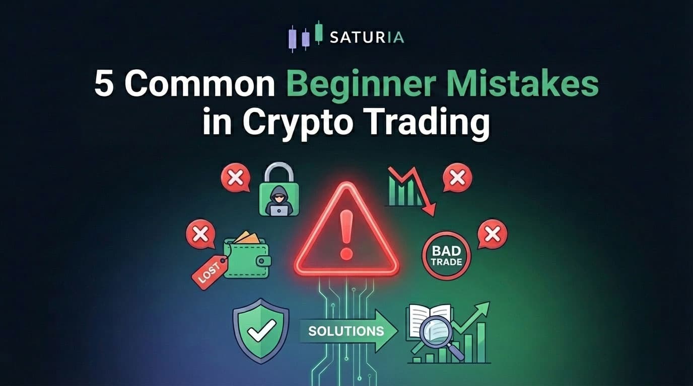 Common crypto trading mistakes visualized on Saturia