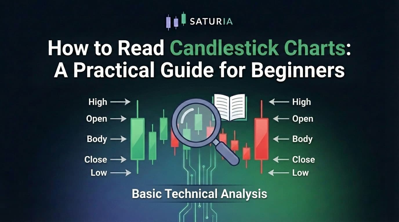Crypto candlestick chart on Saturia dashboard