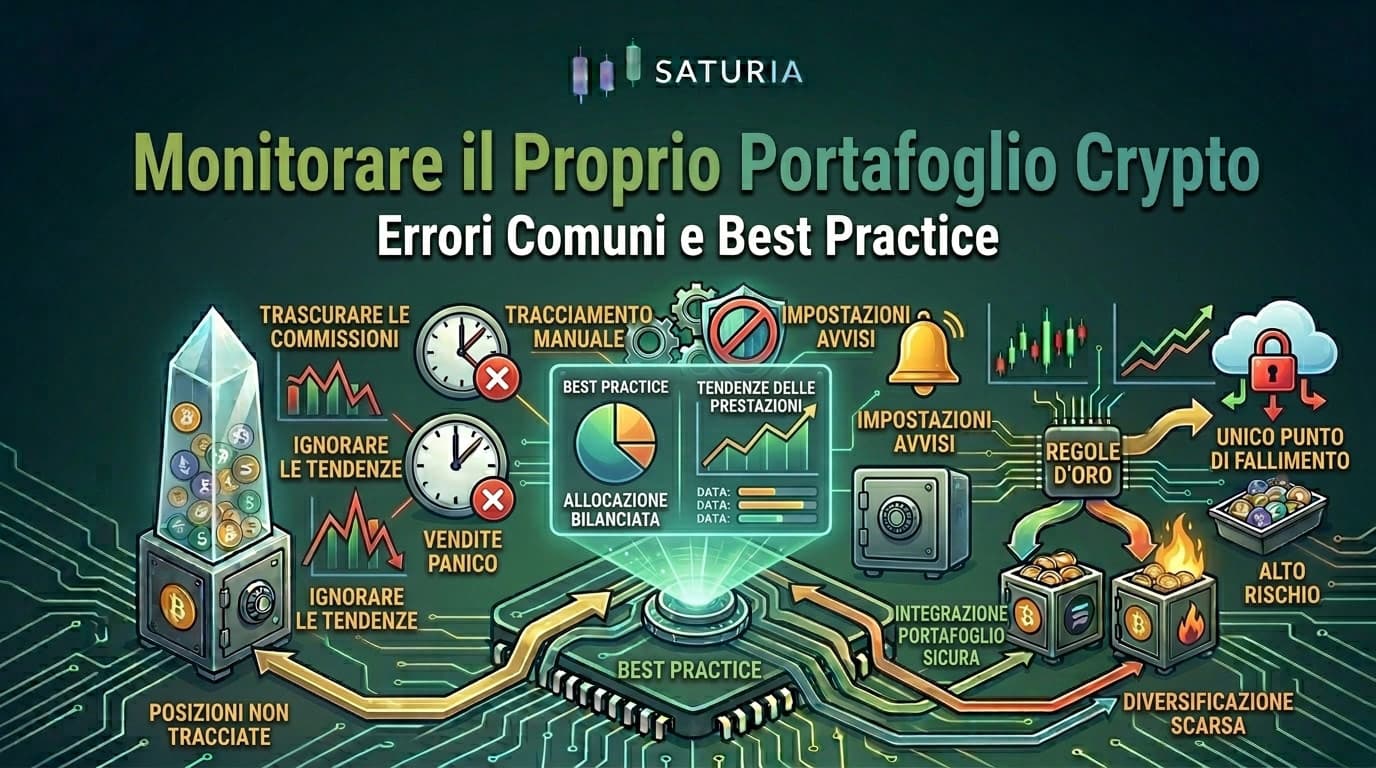 Monitoraggio portafoglio crypto su Saturia