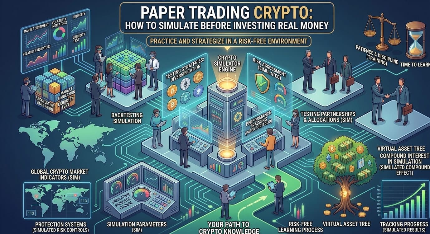 Paper trading simulation on Saturia dashboard