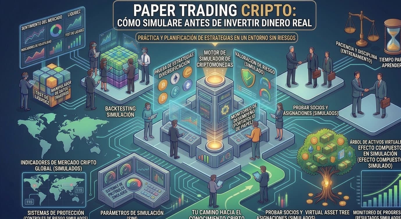 Simulación paper trading en el dashboard Saturia