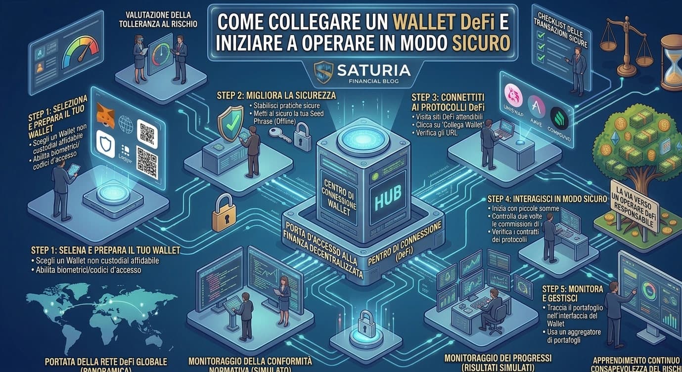 Collegamento wallet DeFi su Saturia