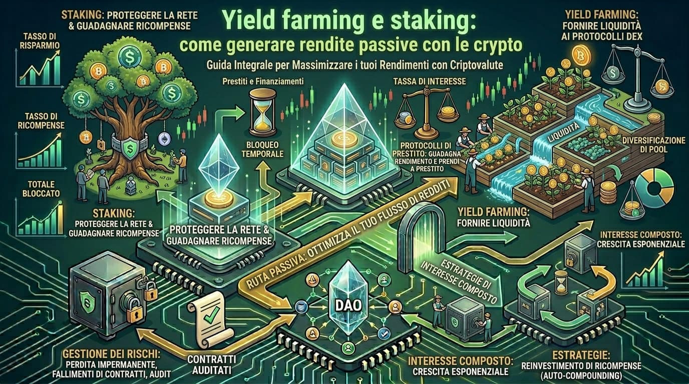 Rendite passive yield farming e staking su Saturia