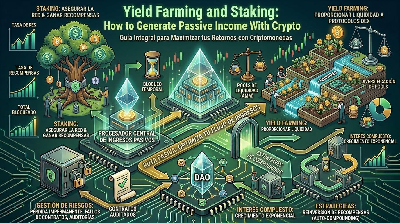 Yield farming and staking passive income on Saturia