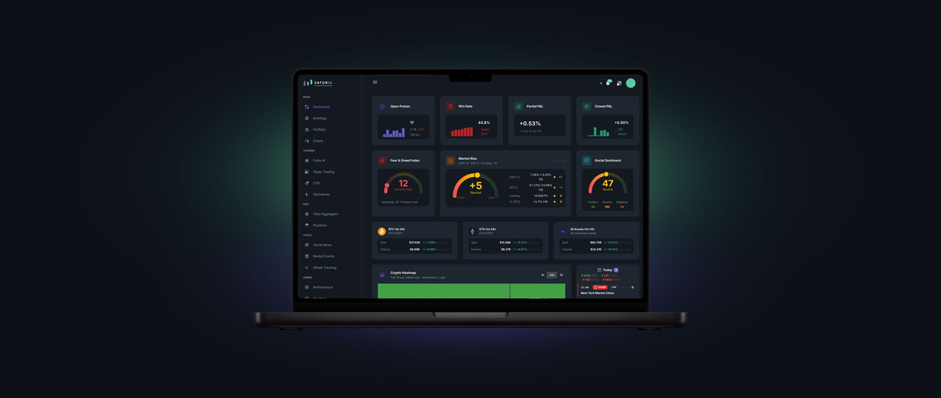 Saturia Dashboard